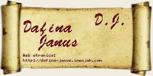 Dafina Janus vizit kartica